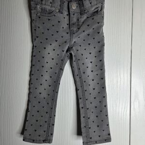 Cherokee Toddler Gray Heart Print Jeans-2T